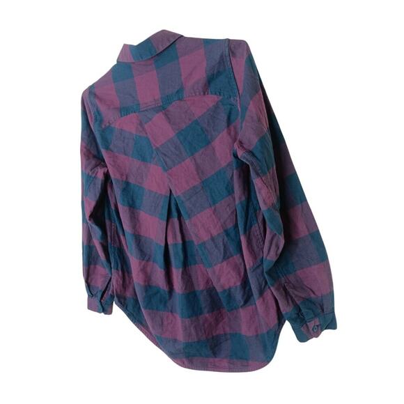 Lululemon Full Day Ahead Flannel Button Down Shirt SZ 4 - Picture 11 of 14